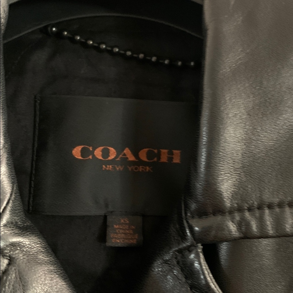 Coach Black Leather Moto Jacket - Picture 4 of 13